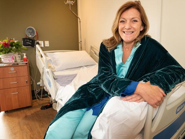 MP Fiona Patten recovering in St Vincents Private Hospital in Melbourne after having her kidney taken out following a cancer scare. Robbie Swan. Picture: Tony Gough