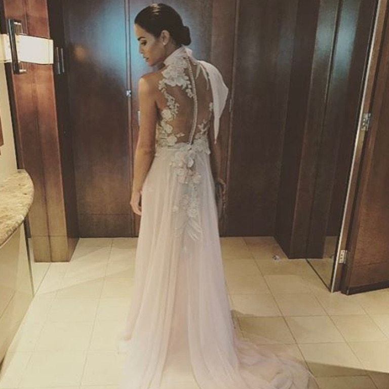 Jodi Gordon ... "You guys blow me away every time.. this dress is everything!! So much love @jatoncouture @marina_didovich @houseofkdor @crownresorts" Picture: Instagram