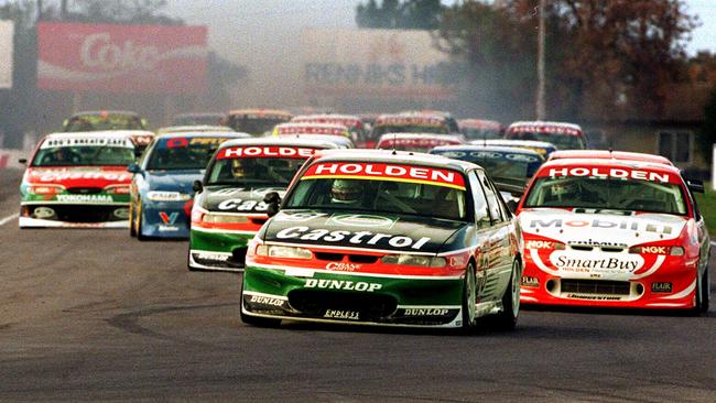 Racing driver Russell Ingall leading field in the Shell Australian Touring Car championship sixth round series race at Mallala.