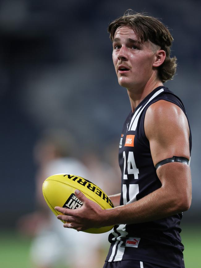 McLachlan kicked 26 goals for the Falcons this season. Picture: Rob Lawson/AFL Photos