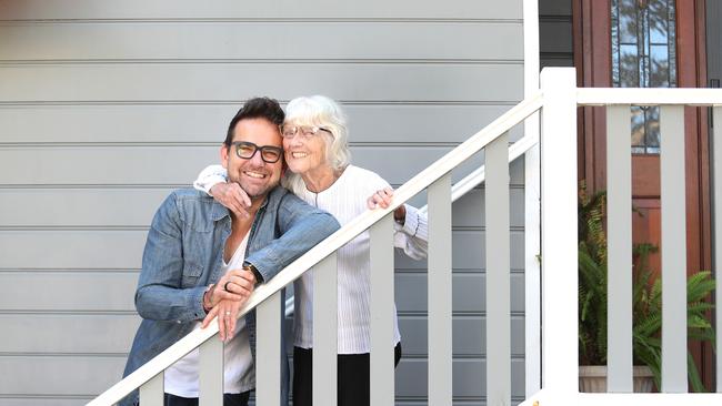 Jason van Genderen pictured with his mum Hendrika at their Forresters Beach home. Picture: Sue Graham