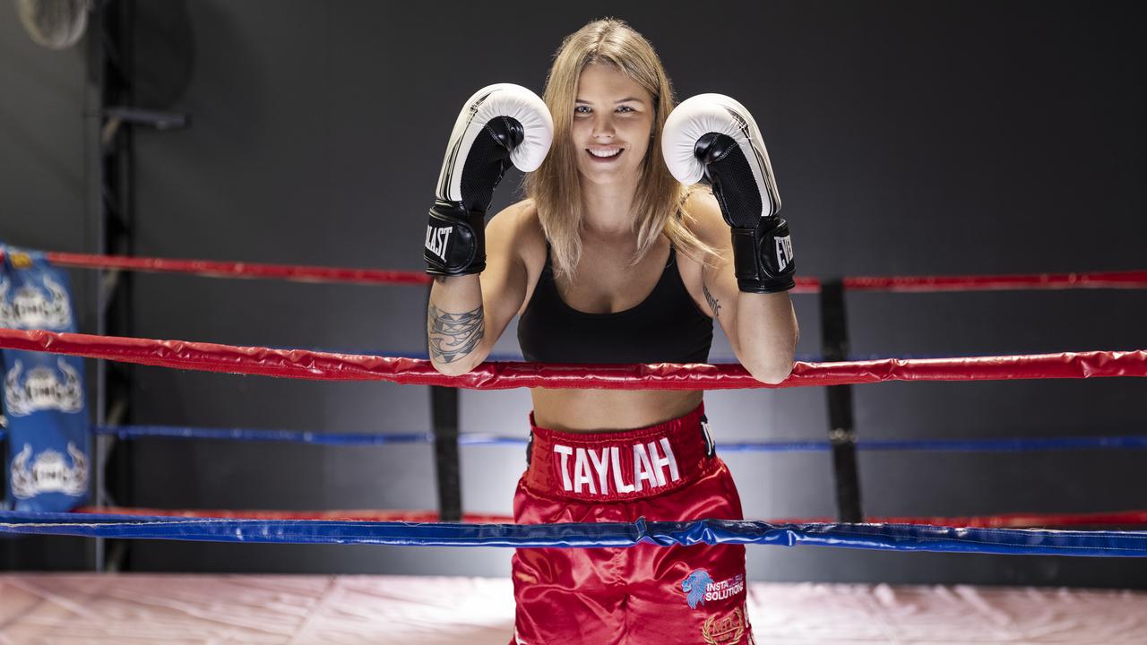 Taylah Robertson, 23, of Brisbane, is a professional boxer, trained by Glenn Azar. Photo Mark Cranitch.