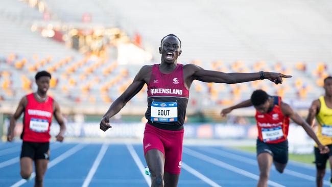 At 15 Gout Gout became Australia’s fastest ever boy over 200m running a time of 20.87- Photo - Casey Sims