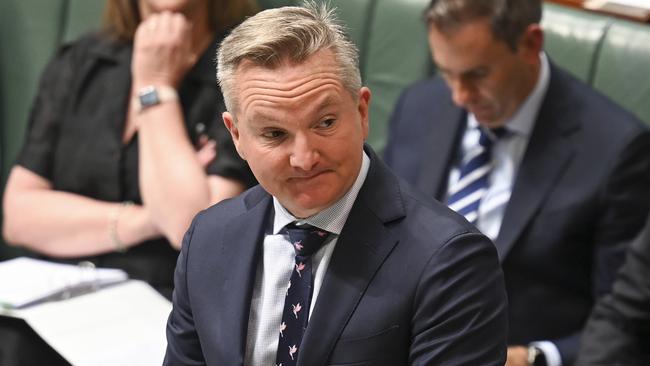 CANBERRA, AUSTRALIA, NewsWire Photos. FEBRUARY 8, 2024: Climate Change and Energy Minister, Chris Bowen  during Question Time at Parliament House in Canberra. Picture: NCA NewsWire / Martin Ollman