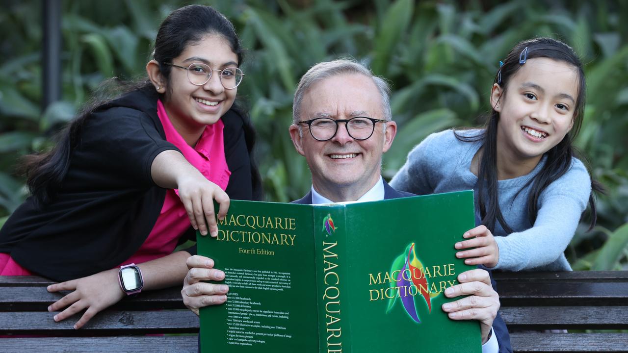 Prime Minister Anthony Albanese meets last year's Spelling Bee winners