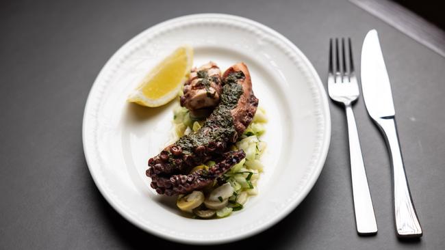 The octopus with celery and olives at Bar Rosa. Picture: David Kelly.