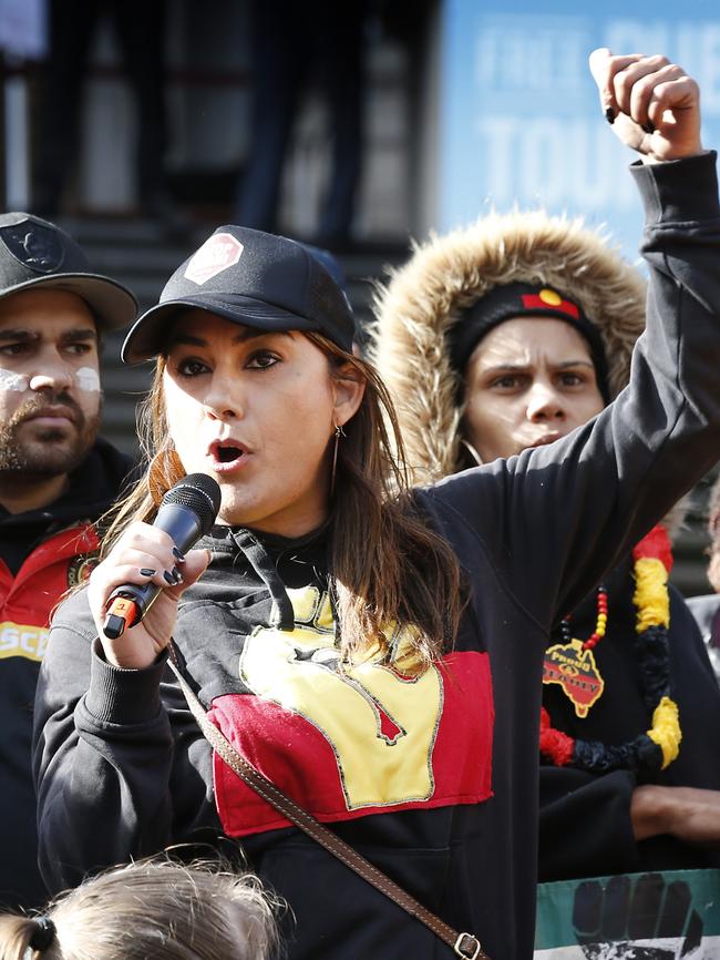 Northcote MP Lidia Thorpe at a NAIDOC march in Melbourne. Picture: David Caird