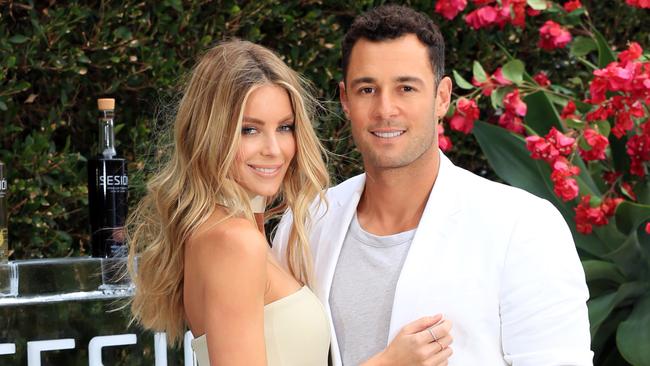 Jen Hawkins and husband Jake Wall. Picture: Christian Gilles