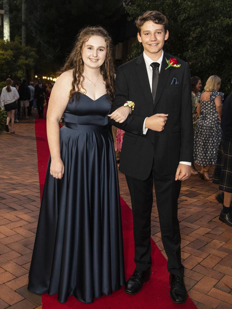 Chloe Ecroyd and Hamish Walker at Fairholme College formal, Wednesday, March 29, 2023. Picture: Kevin Farmer