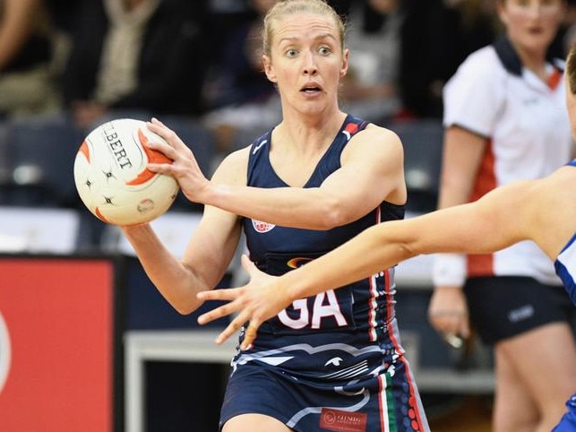 Jess Paradiso in action for South Adelaide during the 2024 Netball SA Premier League grand final. Picture: On The Ball Media/Netball SA