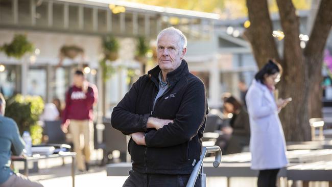 20180523: The Australian: Canberra: Matt King, President of the ANU branch of the National Tertiary Education Union pose for a portrait at the ANU. King is wary that any funding for a new proposed course at ANU in Western Civilization may have influence over the academic composition of the course. Portrait by Sean Davey.