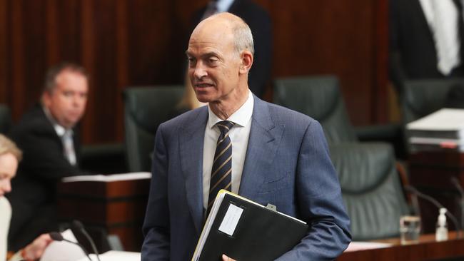 Minister for Resources Guy Barnett. Question time in parliament. Picture: Nikki Davis-Jones