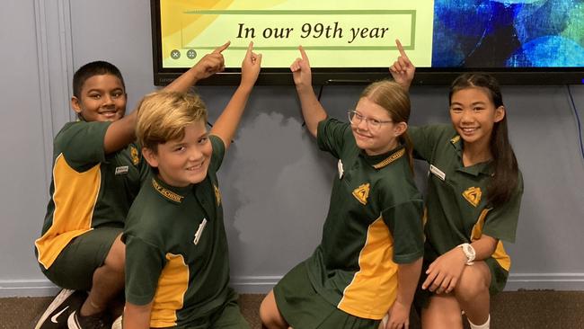 Maroochydore State School captains Bineth, Sebastien, Olive, Asteria.