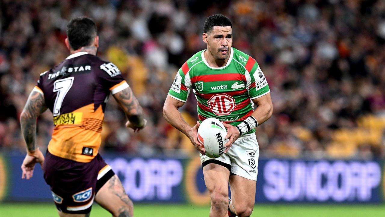 Cody Walker helped guide the Rabbitohs to victory against his old teammate Adam Reynolds. Picture: Getty Images