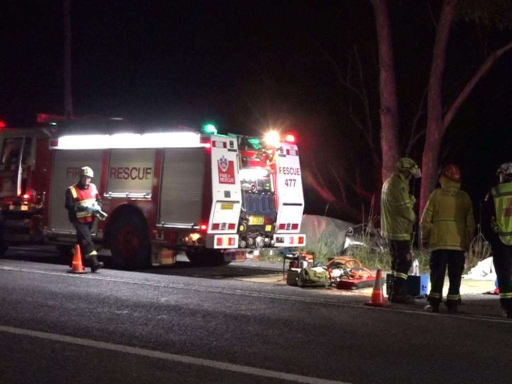 Emergency services responded to the crash at about 4:30am Saturday morning. Picture: TNV