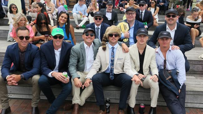 Dawgs Punters Club at Seppelt Wines Stakes Day 2024 at Flemington Racecourse. Picture: Gemma Scerri