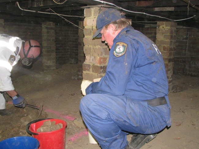 Senior Sergeant Steve Horn takes part in a search during his long career with NSW Police.