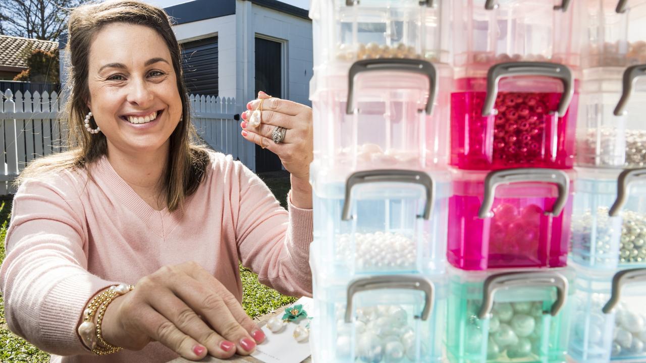 Toowoomba’s Jess Hayes is set to launch new business Boutiqo specialising in handmade pearl jewellery. Picture: Kevin Farmer