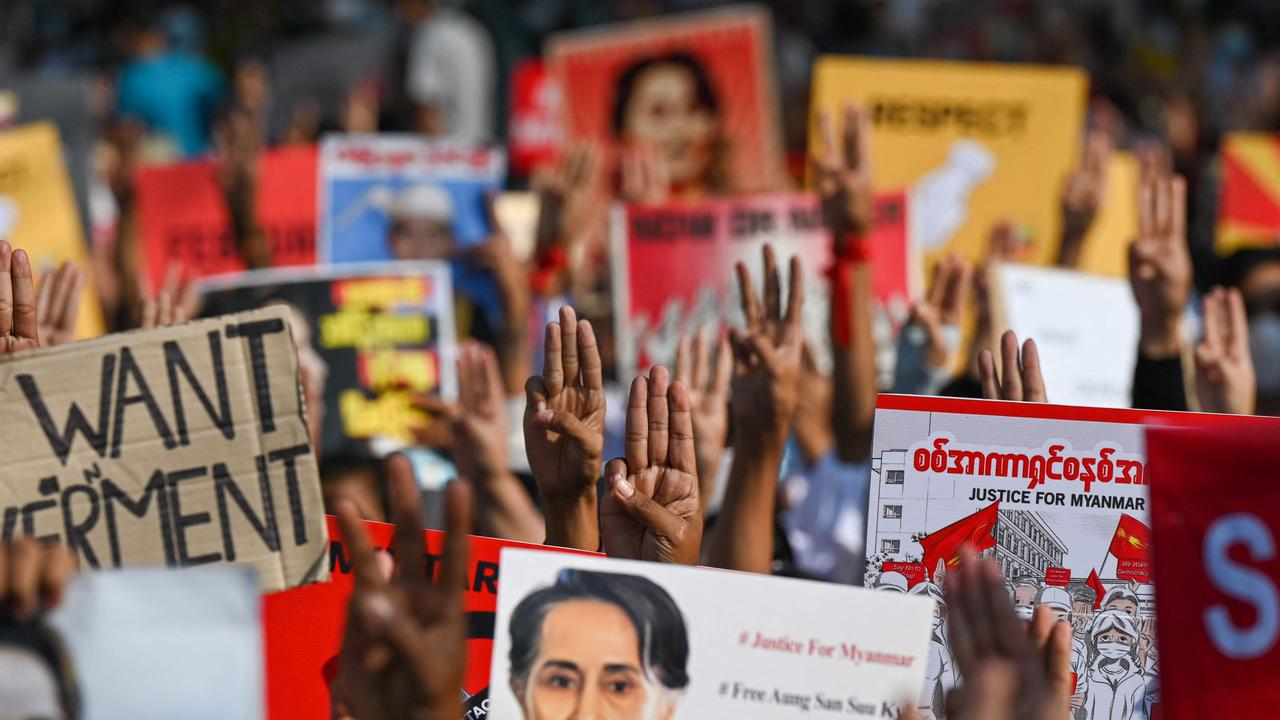 Civilian leader Aung San Suu Kyi is reportedly under house arrest. Picture: Ye Aung Thu/AFP