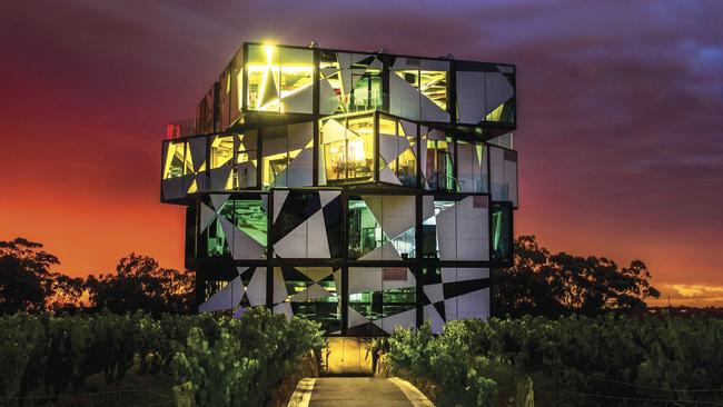 The Rubik’s cube-like D’Arenberg Cube is part cellar door, past restaurant and part art gallery. Picture: Marc Mandica