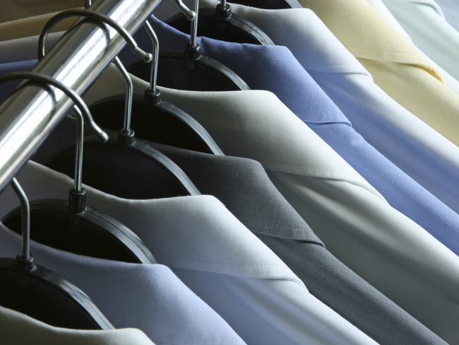 Dry cleaning ... shirts on rack Picture: Thinkstock