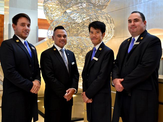 Hilton Sydney Les Clef d'Or members (L to R) Ben Thomas, Jason Aberin, Hidetaka Tanaka and Lance Birkett.