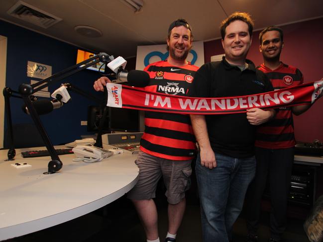 (L-R) SWR FM announcers Wayne Buscombe, Julian Daw and Curtis Figon