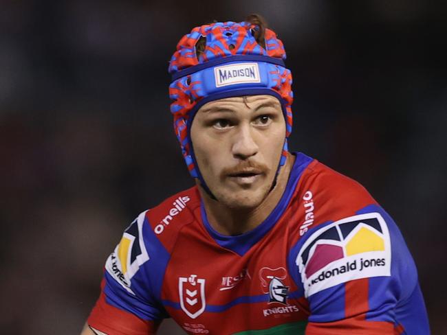 NEWCASTLE, AUSTRALIA - MAY 01: Kalyn Ponga of the Knights during the round eight NRL match between the Newcastle Knights and the Sydney Roosters at McDonald Jones Stadium, on May 01, 2021, in Newcastle, Australia. (Photo by Ashley Feder/Getty Images)