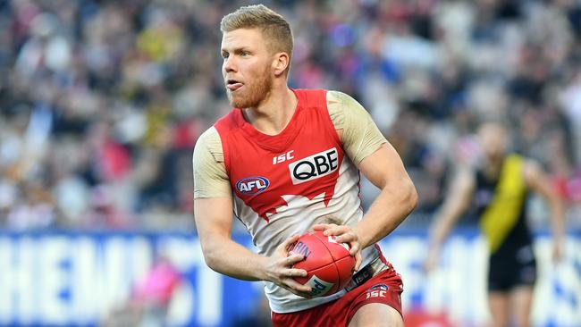 Dan Hannebery in action during Sydney’s win over Richmond.