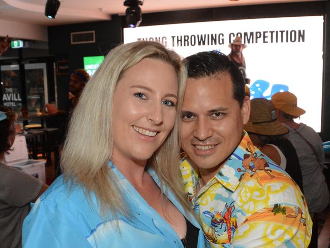 Danita Lane and Kenji McKee at Australia Day celebrations at Cavill Hotel, Surfers Paradise. Picture: Regina King