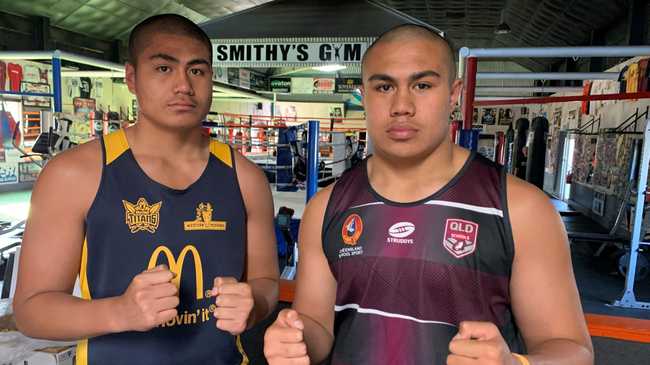 TGW & Smithy's Gym boxing brothers De La Salle (left) and Xavier Va'a fight for gold this weekend at the open class Australian titles. 