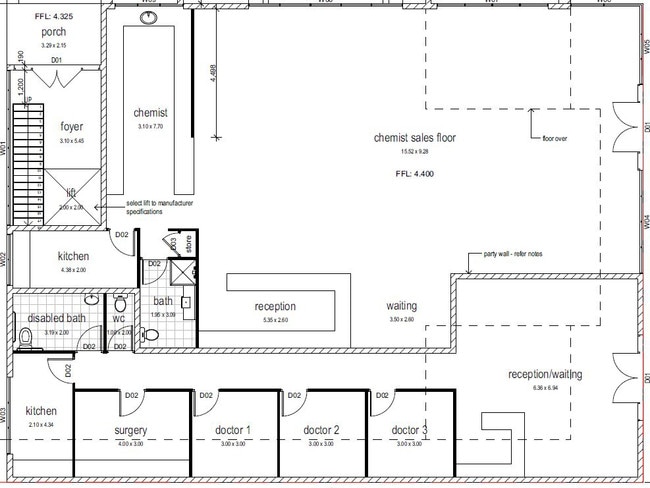 Plans for the DA2021/0193 include a chemist, three-room medical centre and surgery.