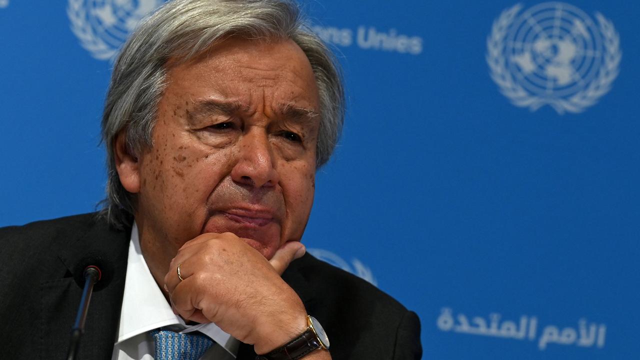 United Nations Secretary General Antonio Guterres. Picture: Arun Sankar/AFP