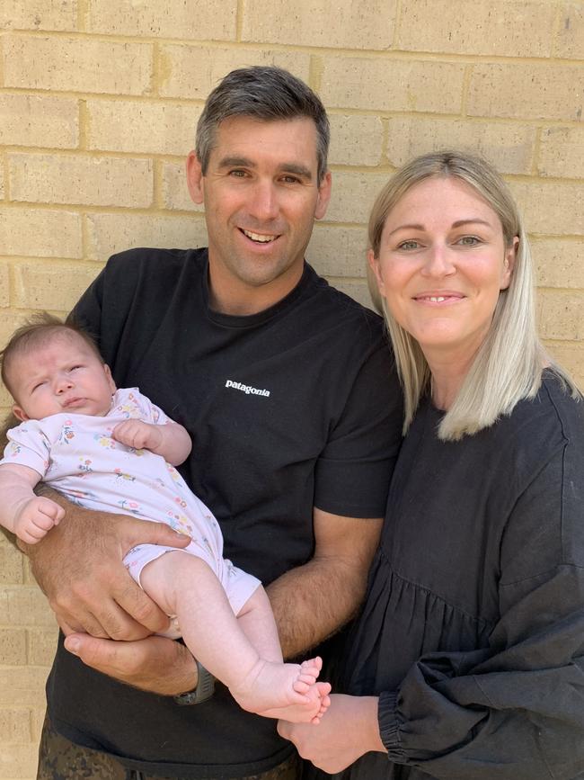 Tim and Sammy Fitzpatrick with their new baby girl Isla.