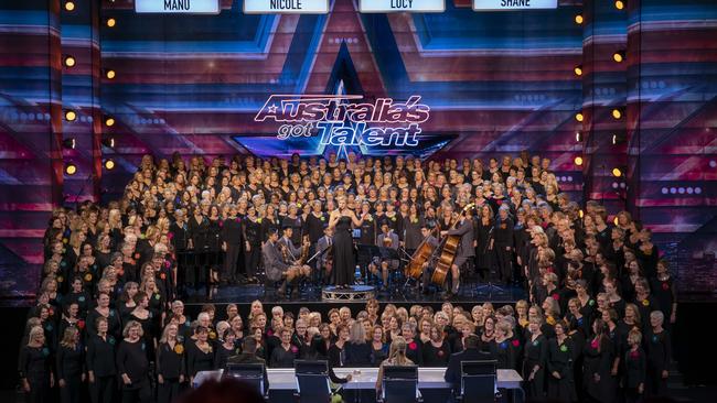 The Hummingsong Choir perform at Australia's Got Talent 2019. Picture: Supplied.