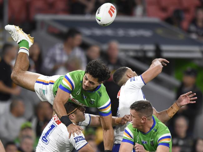 NRL 2023 RD10 Canterbury-Bankstown Bulldogs v Canberra Raiders - Xavier Savage Picture NRL Photos