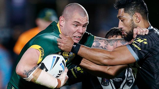 David Klemmer in action for Australia against New Zealand. (AAP Image/David Rowland)