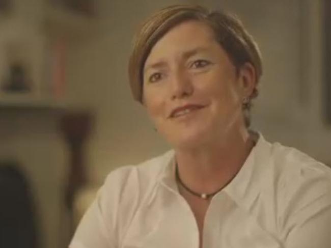 Christine Forster gives a revealing insight to Pat Abboud on her life with partner Virginia Edwards and her close relationship with her brother Tony Abbott. Picture: Screengrab.