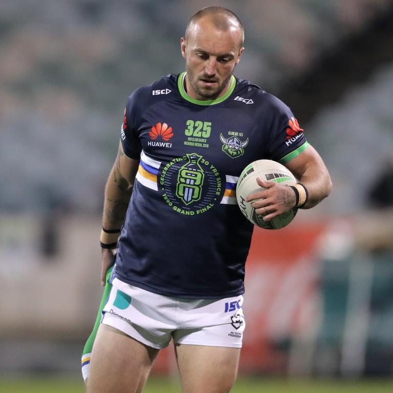 Injury worries and a fresh contender for his role take some SuperCoach gloss off Josh Hodgson of the Raiders. Picture: Matt King/Getty Images