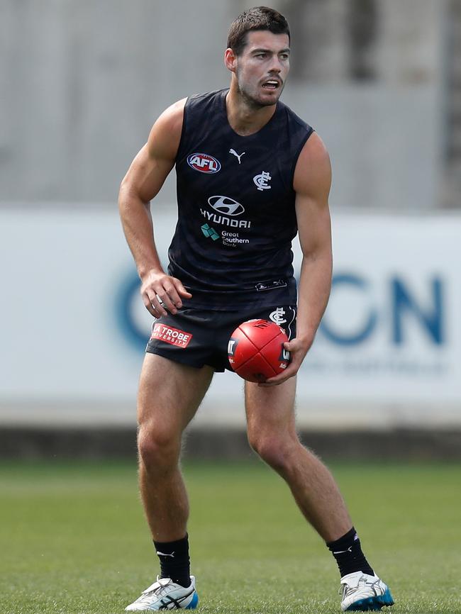 George Hewett adds toughness to the Blues’ midfield. Picture: AFL Photos/Getty Images