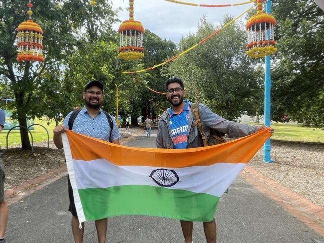 Aayush Bhansali and Shlok Mehta at Day 1 of the Boxing Day Test at the MCG. Picture: Himangi Singh