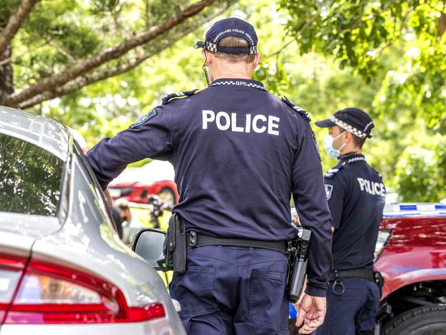 Generic photo of Queensland Police press conference in New Farm Park ahead of Easter long weekend, Thursday, April 1, 2021 - Picture: Richard Walker