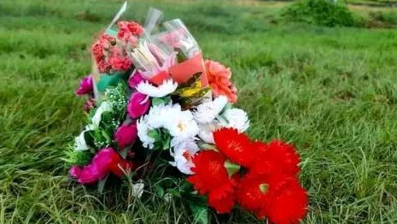 Flowers were laid in honour of Ms Michael at the crash scene in the Lockyer Valley. Picture: Facebook/Witnol Benkor Tor