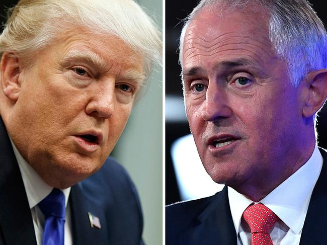 Donald Trump and Malcolm Turnbull. Picture: AP/AAP