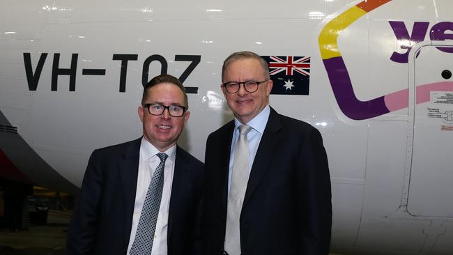 A new book claimed Prime Minister Anthony Albanese personally asked Qantas chief Alan Joyce to upgrade his personal flights. Picture: NewsWire/ Gaye Gerard