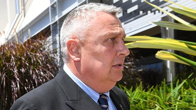 Dreamworld safety officer John Clark leaving Southport Courthouse after giving evidence in the inquest into the Thunder River Rapids Ride disaster. Picture: AAP