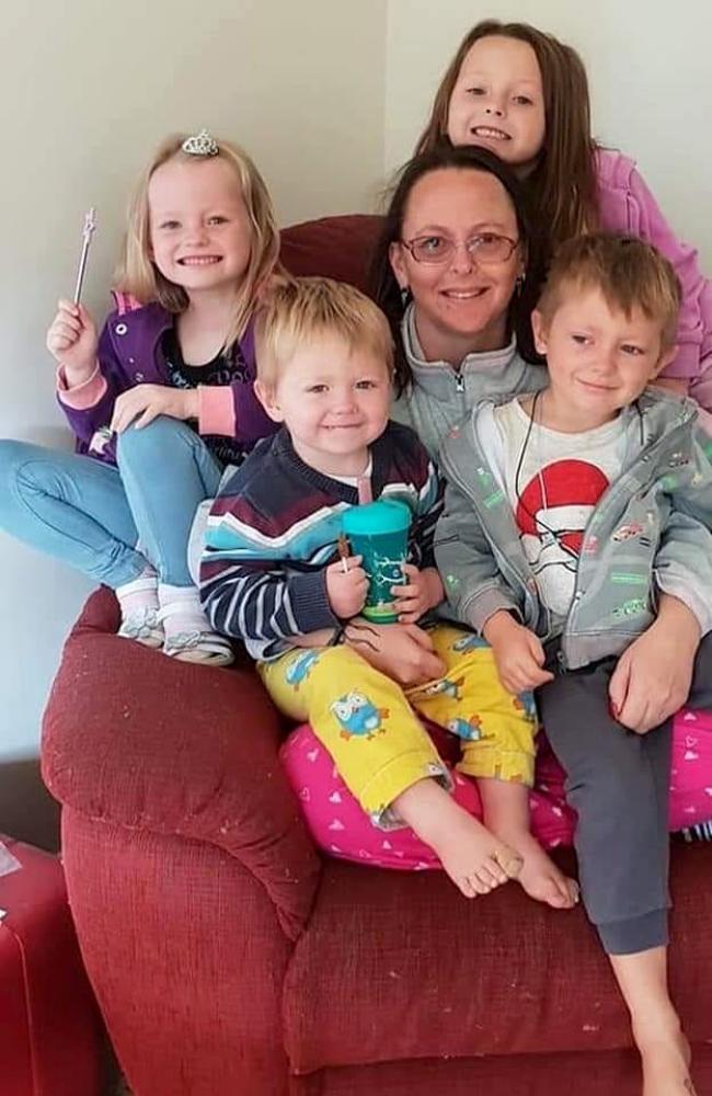 Charmaine McLeod and her four children were killed in a car crash on Monday night. The crash outside just outside of the town of Kumbia, which was rocked by another fatal crash later that week. Photo: supplied.