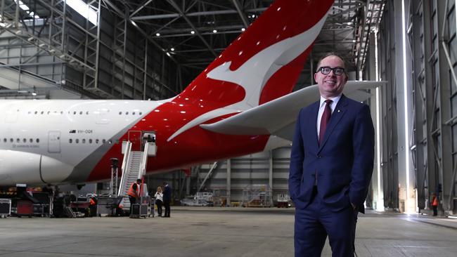 Under CEO Alan Joyce, Qantas is set to increase its capital spending to $2 billion in the 2020 financial year. Picture: David Swift.