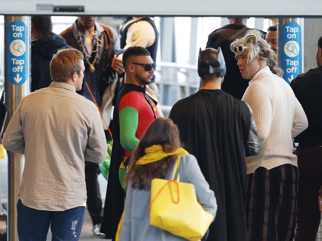 Manly Sea Eagles Mad Monday celebrations at the Freshwater Hotel followed by a harbour cruise leaving from the wharf at Taronga Zoo. Picture: David Swift.