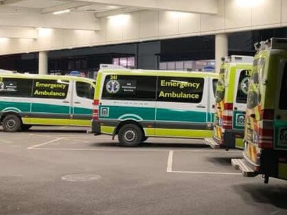 Ramping at Adelaide hospitals, including the RAH, the Modbury Hospital and Port Augusta Hospital on Thursday 22nd July 2020. Picture supplied by Phil Palmer of Ambulance Employees Association